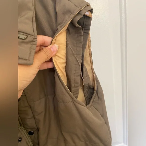 Vintage Oakton Limited Brown Snap Button Best Size M Outdoor Military - Picture 3 of 7